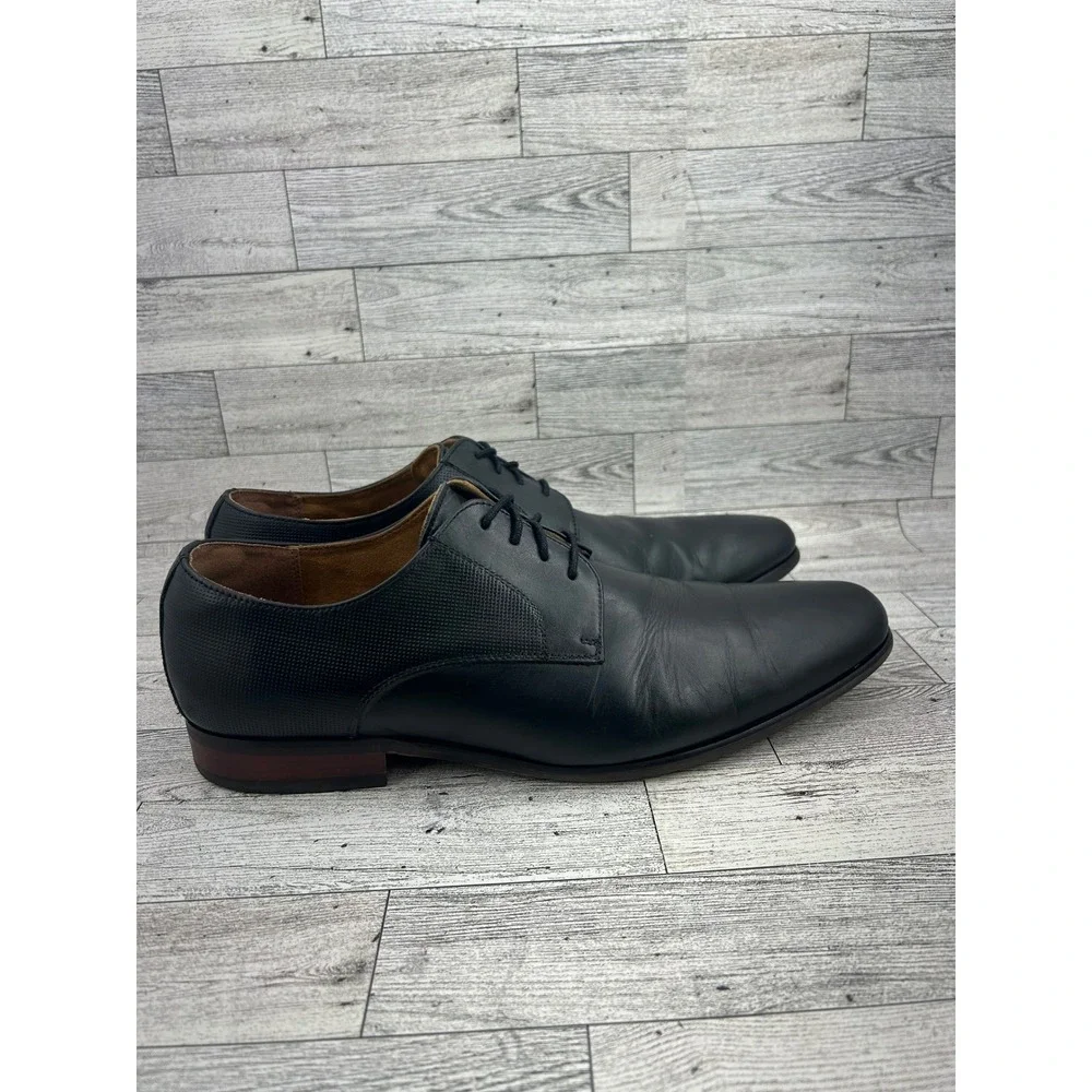 Florsheim Mens Black Leather Oxfords Dress Shoes‎ Lace Up Flexsole 10D
